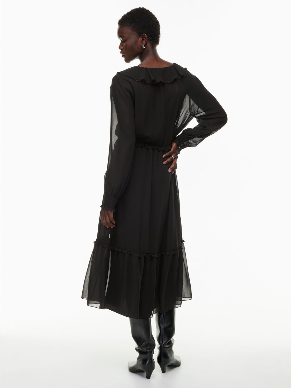Aritzia Ruffled Slip Dress